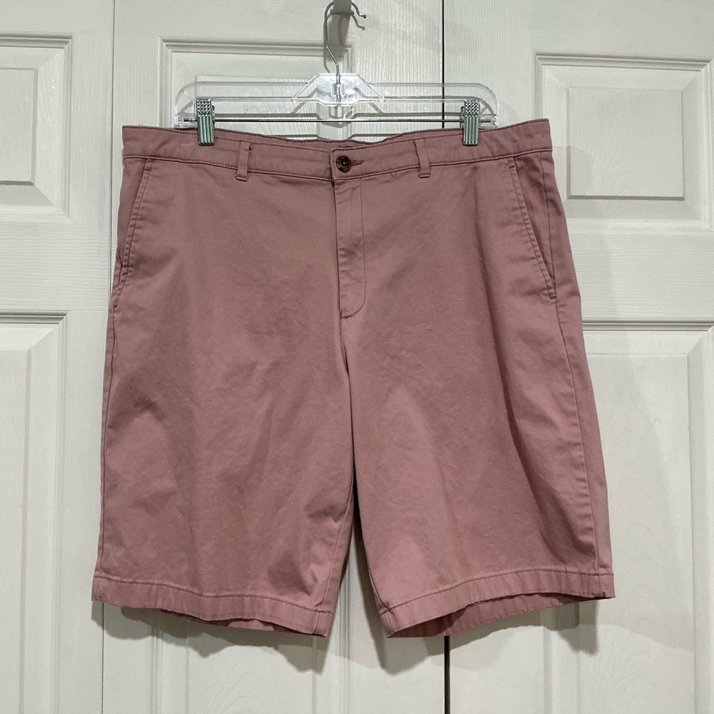 🤎 Alfani Men’s Flat Front Pink Cotton Shorts - 36
